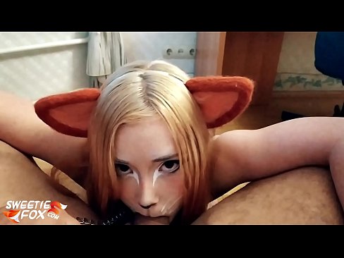 ❤️ Кицунэ глытае член і канчае ў рот Сэкс-відэа у нас ❌️❤